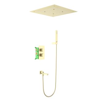 Душевой комплект Timo Petruma SX-5019/17SM с термостатом золото матовое